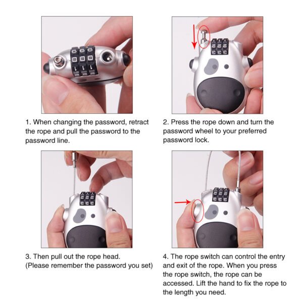 Cow telescopic wire rope lock - Image 3