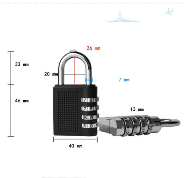 Zinc alloy combination lock - Image 4