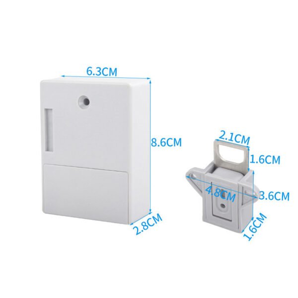 Drawer Lock Free Hole Smart Cabinet Door Fingerprint Password Lock - Image 3