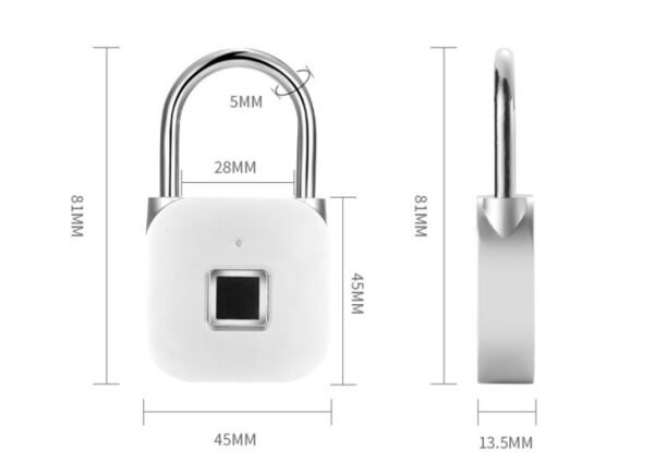 Locker Fingerprint Lock Smart Lock Household Luggage Dormitory Locker Anti-theft Electronic Padlock - Image 6