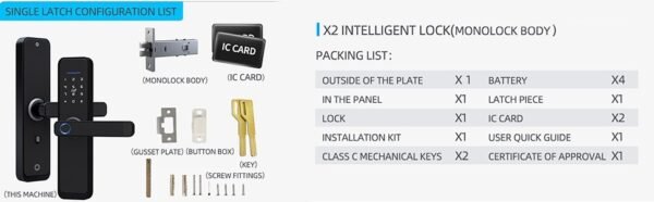 Smart Door Lock Gateway Fingerprint Password - Image 6