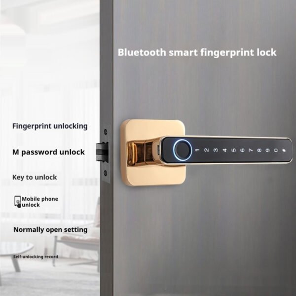 Bedroom Password Lock Wooden Door Smart Fingerprint Lock - Image 6