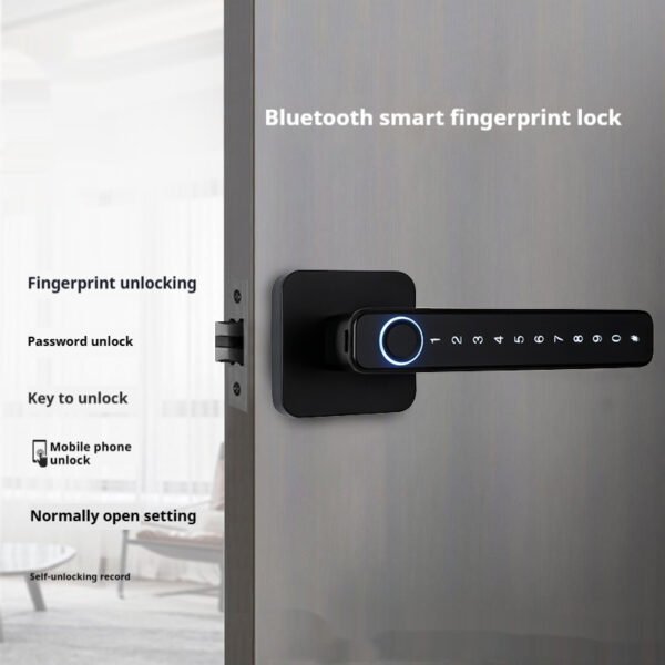 Bedroom Password Lock Wooden Door Smart Fingerprint Lock - Image 5