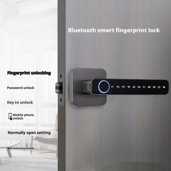 Bedroom Password Lock Wooden Door Smart Fingerprint Lock - Image 7