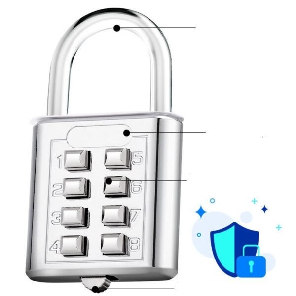 Mechanical 8-digit Key Lock Password Lock Padlock - Image 6