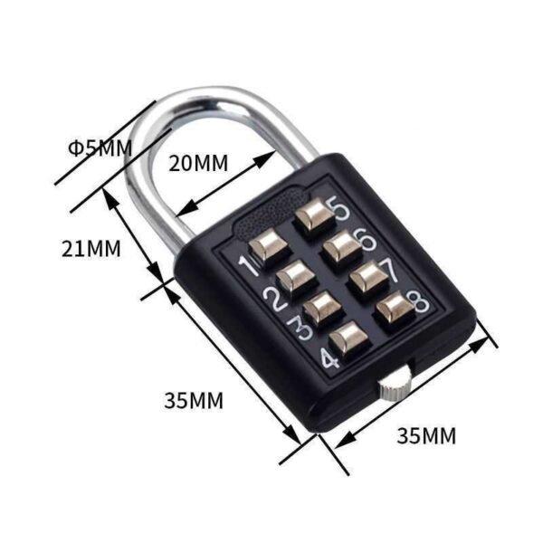 Mechanical 8-digit Key Lock Password Lock Padlock - Image 4